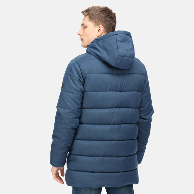Dark Denim - Side - Regatta Mens Aban Insulated Parka