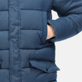Dark Denim - Close up - Regatta Mens Aban Insulated Parka