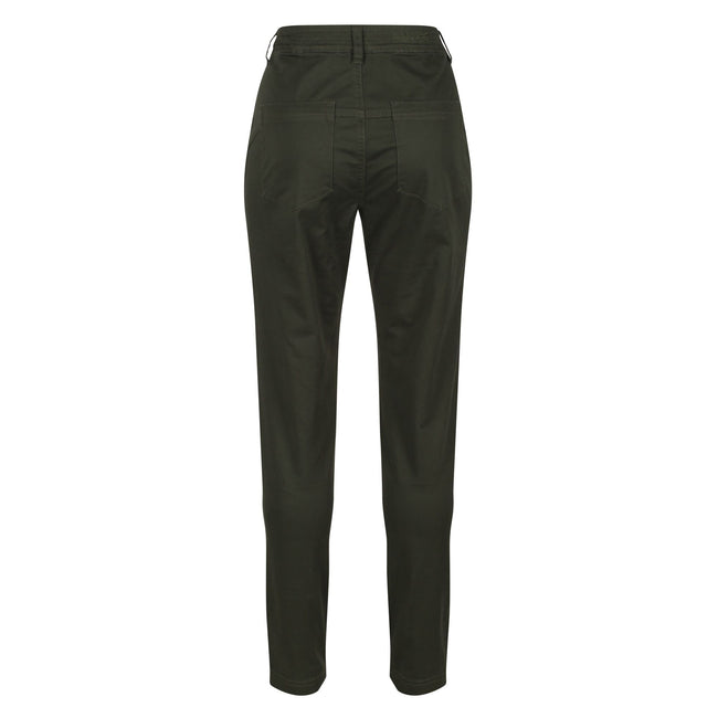 Dark Khaki - Back - Regatta Womens-Ladies Katonya Jeans