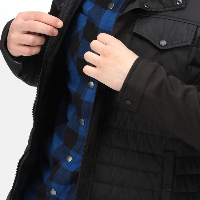 Black - Pack Shot - Regatta Mens Kadir Quilted Insulated Jacket