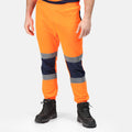Orange-Navy - Back - Regatta Mens Hi-Vis Bottoms