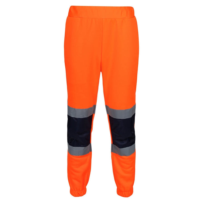 Orange-Navy - Front - Regatta Mens Hi-Vis Bottoms