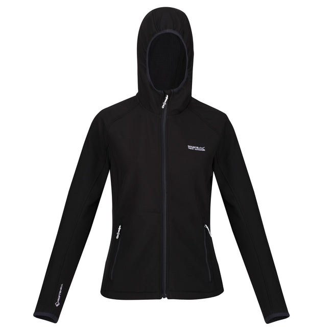 Black - Front - Regatta Womens-Ladies Ared III Soft Shell Jacket