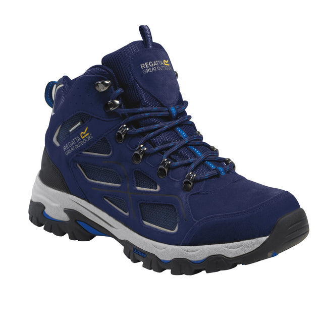 Navy-Oxford Blue - Front - Regatta Mens Tebay Suede Walking Boots