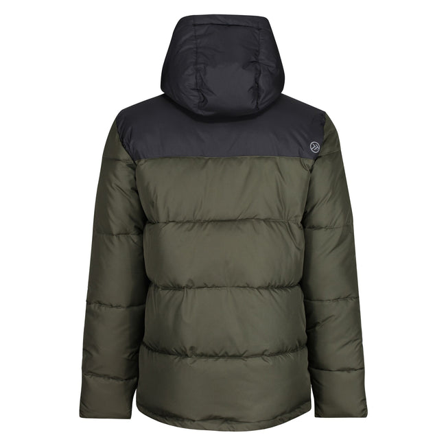 Dark Khaki-Black - Pack Shot - Regatta Mens Regime Insulated Padded Jacket