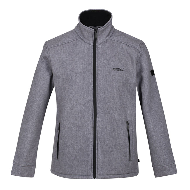 Rhino Marl-Black - Front - Regatta Mens Caelum Soft Shell Jacket