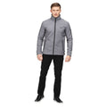 Rhino Marl-Black - Back - Regatta Mens Caelum Soft Shell Jacket