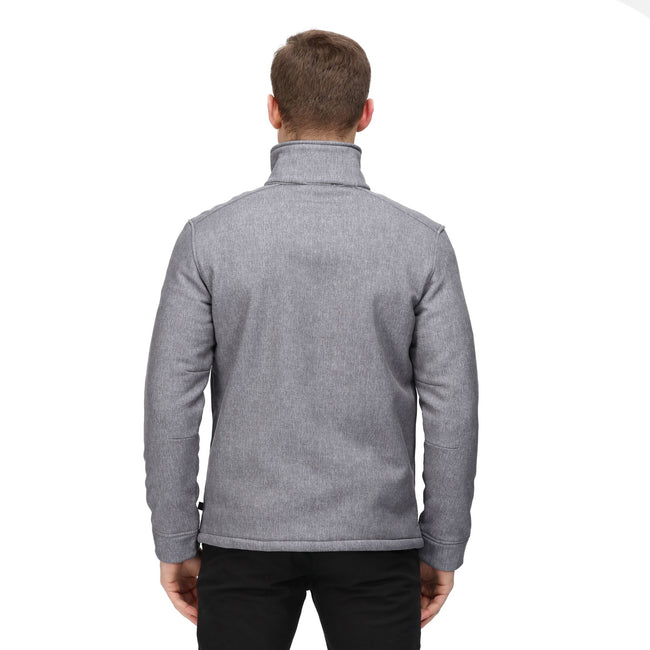 Rhino Marl-Black - Side - Regatta Mens Caelum Soft Shell Jacket