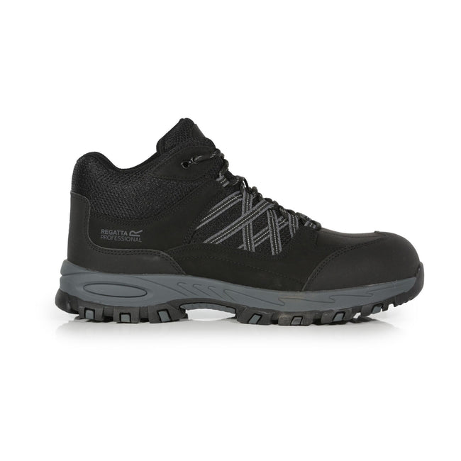 Black-Granite - Back - Regatta Mens Sandstone Safety Shoes