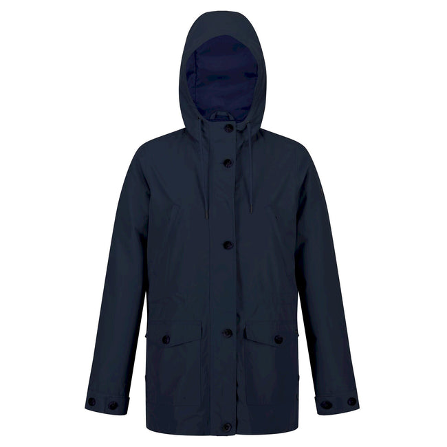 Navy - Front - Regatta Womens-Ladies Nahla Waterproof Jacket