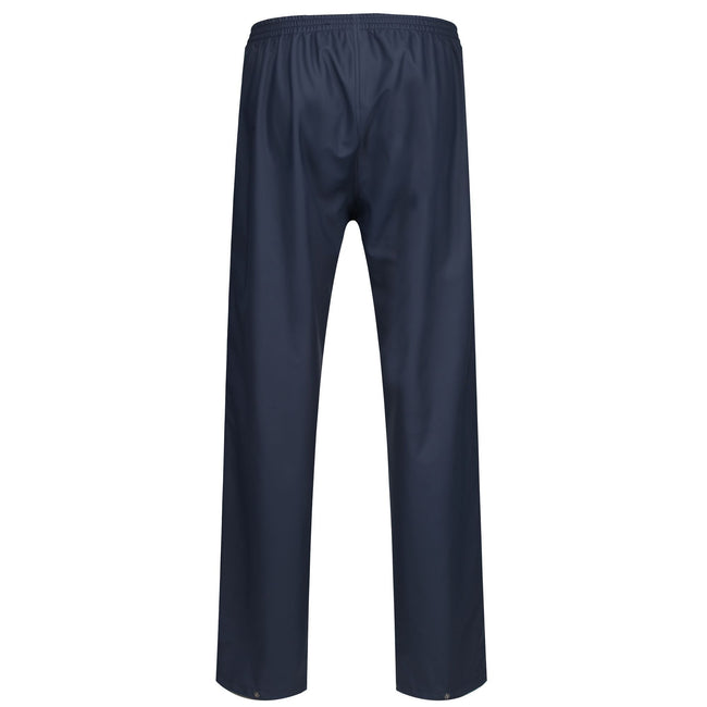 Navy - Pack Shot - Regatta Mens Stormflex II Waterproof Rain Trousers