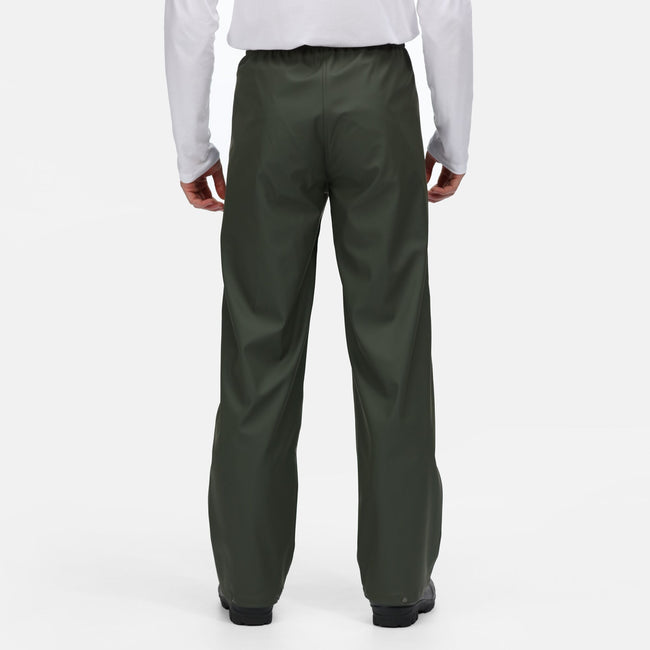 Olive - Lifestyle - Regatta Mens Stormflex II Waterproof Rain Trousers