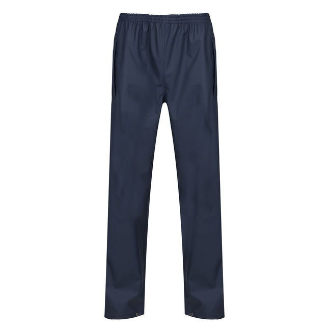 Navy - Front - Regatta Mens Stormflex II Waterproof Rain Trousers