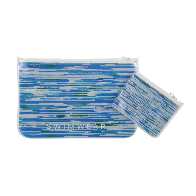 Seascape - Front - Regatta Brush Stroke Dry Bag Set (Pack of 2)