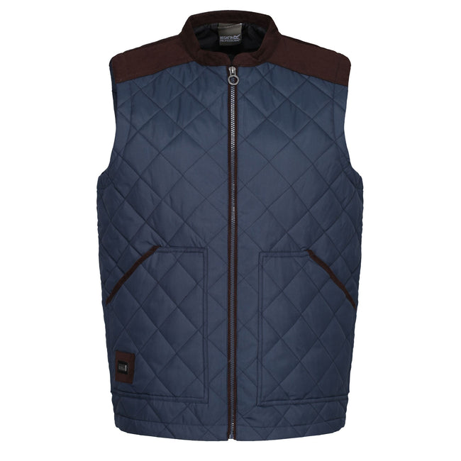 Navy - Front - Regatta Mens Moreton Quilted Body Warmer