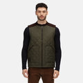 Dark Khaki - Side - Regatta Mens Moreton Quilted Body Warmer