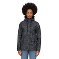 Black - Side - Regatta Womens-Ladies Bayarma Abstract Lightweight Waterproof Jacket