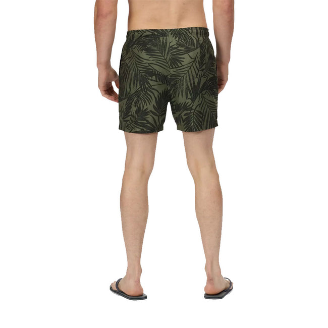 Capulet - Back - Regatta Mens Loras Leaf Print Swim Shorts