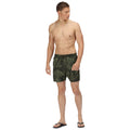 Capulet - Side - Regatta Mens Loras Leaf Print Swim Shorts