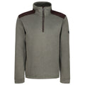 Dark Khaki - Front - Regatta Mens Holbeck Half Zip Fleece Top