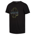 Black - Side - Regatta Mens Breezed Printed T-Shirt