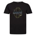 Black - Front - Regatta Mens Breezed Printed T-Shirt