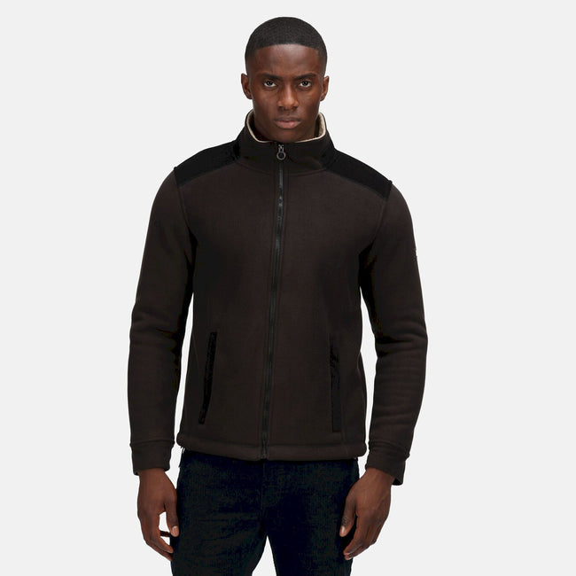 Black - Back - Regatta Mens Faversham Full Zip Fleece Jacket