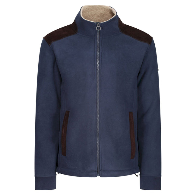 Navy - Front - Regatta Mens Faversham Full Zip Fleece Jacket