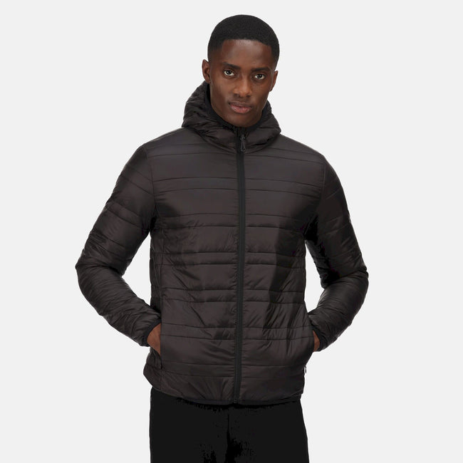 Black - Side - Regatta Mens Firedown Padded Jacket