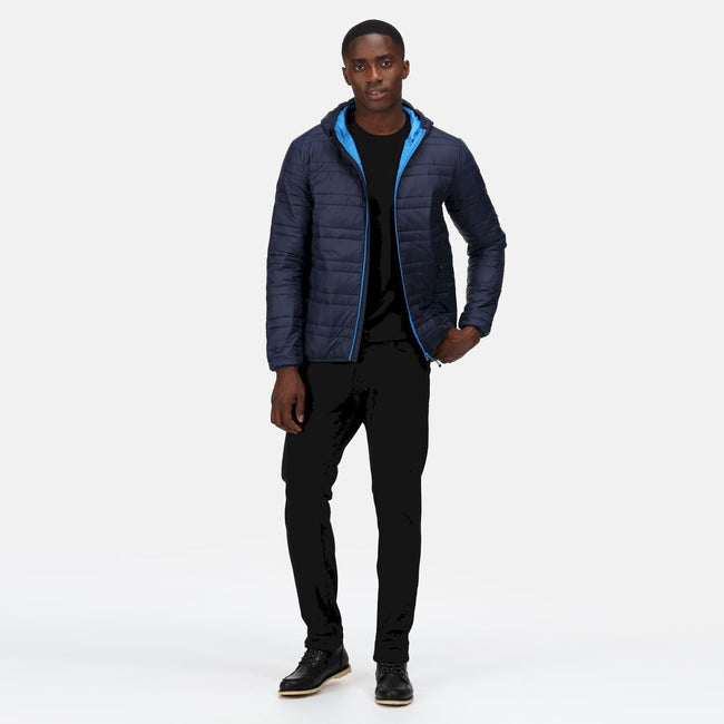 Navy - Side - Regatta Mens Firedown Padded Jacket