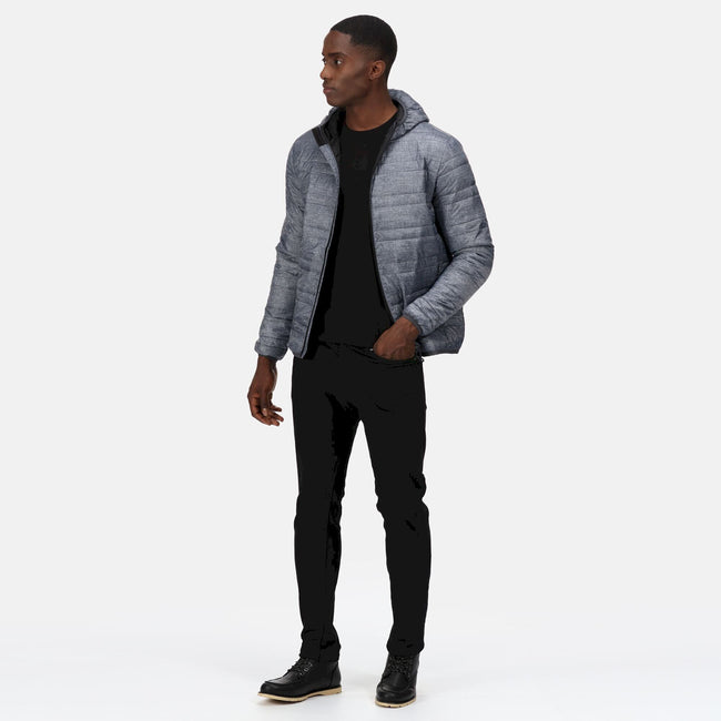 Gray - Side - Regatta Mens Firedown Padded Jacket