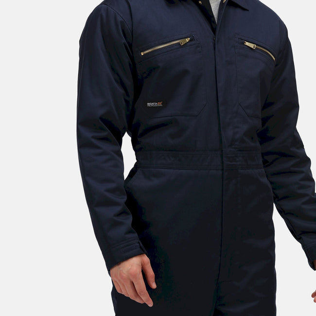 Navy - Close up - Regatta Mens Coveralls