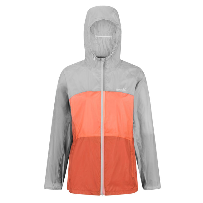 Cyberspace-Fusion Coral - Front - Regatta Womens-Ladies Pack It Pro Waterproof Jacket