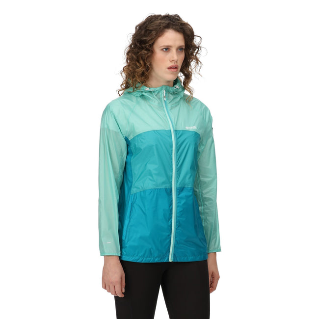 Ocean Wave-Turquoise - Back - Regatta Womens-Ladies Pack It Pro Waterproof Jacket