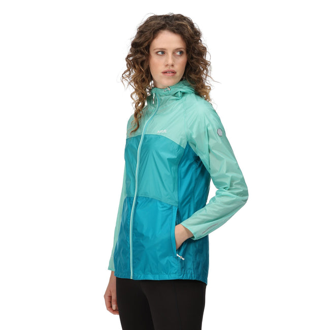 Ocean Wave-Turquoise - Side - Regatta Womens-Ladies Pack It Pro Waterproof Jacket