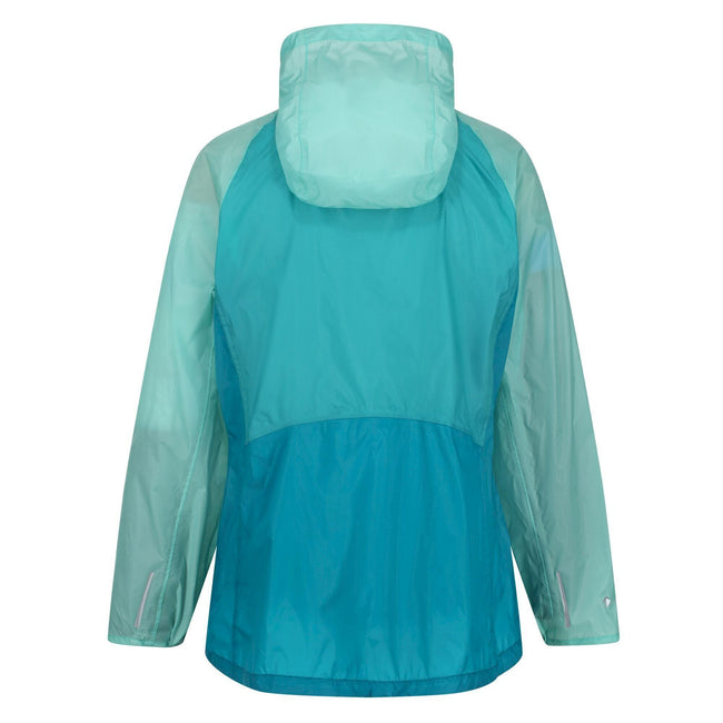 Ocean Wave-Turquoise - Pack Shot - Regatta Womens-Ladies Pack It Pro Waterproof Jacket