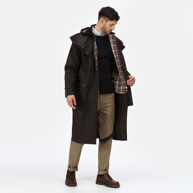 Brown - Lifestyle - Regatta Mens Cranbrook Waterproof Wax Jacket