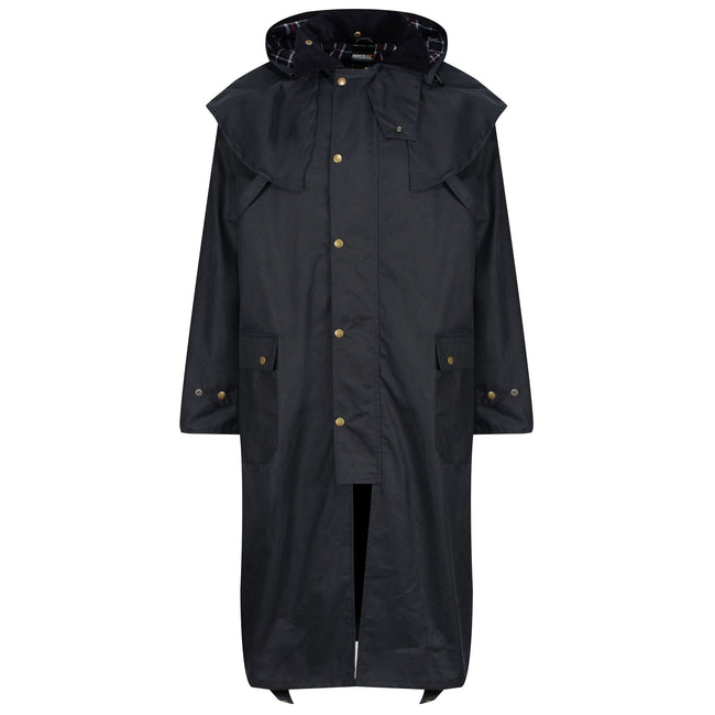 Navy - Front - Regatta Mens Cranbrook Waterproof Wax Jacket