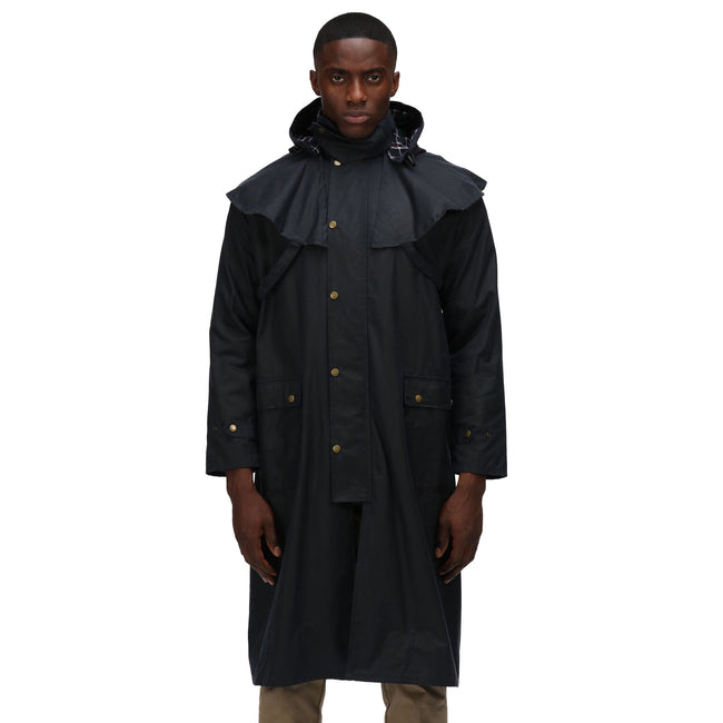 Navy - Lifestyle - Regatta Mens Cranbrook Waterproof Wax Jacket