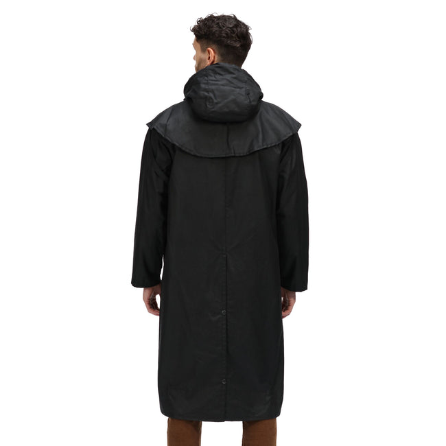 Black - Pack Shot - Regatta Mens Cranbrook Waterproof Wax Jacket