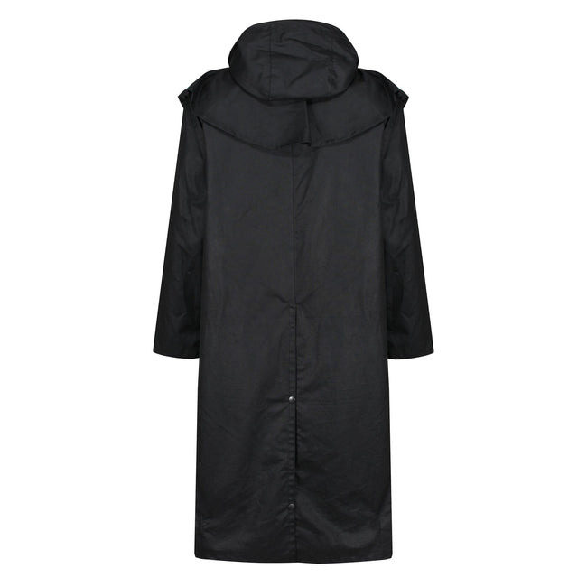 Black - Close up - Regatta Mens Cranbrook Waterproof Wax Jacket