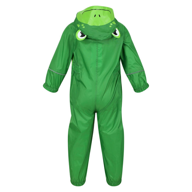 Extreme Green - Side - Regatta Childrens-Kids Charco Frog Puddle Suit