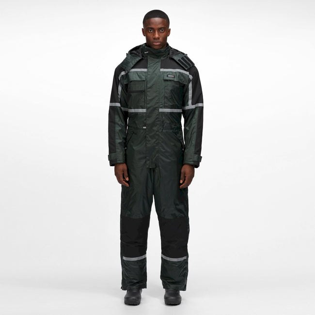 Olive - Back - Regatta Mens Waterproof Coveralls