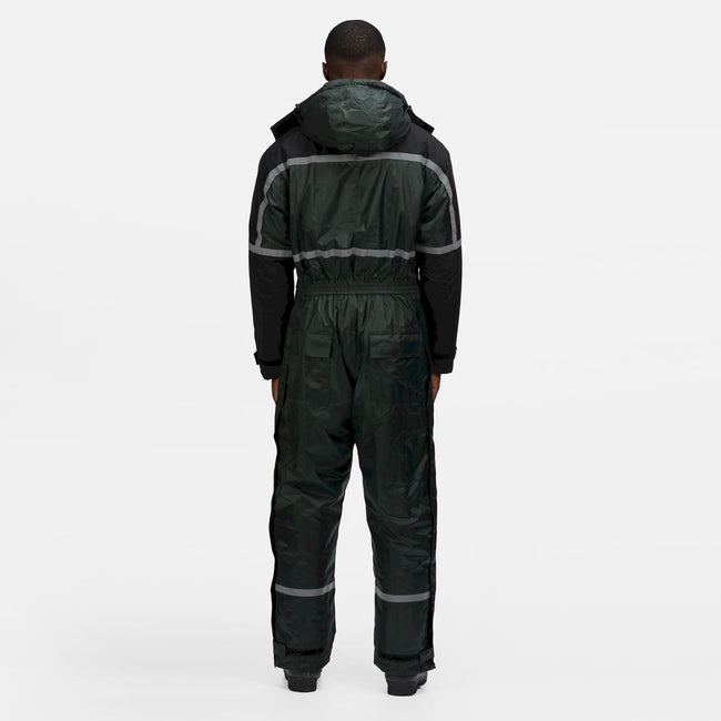 Olive - Side - Regatta Mens Waterproof Coveralls
