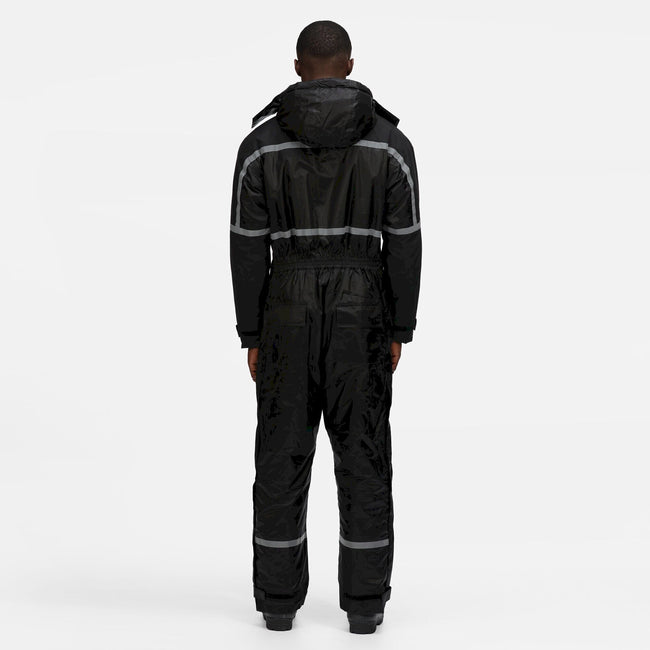 Black - Side - Regatta Mens Waterproof Coveralls