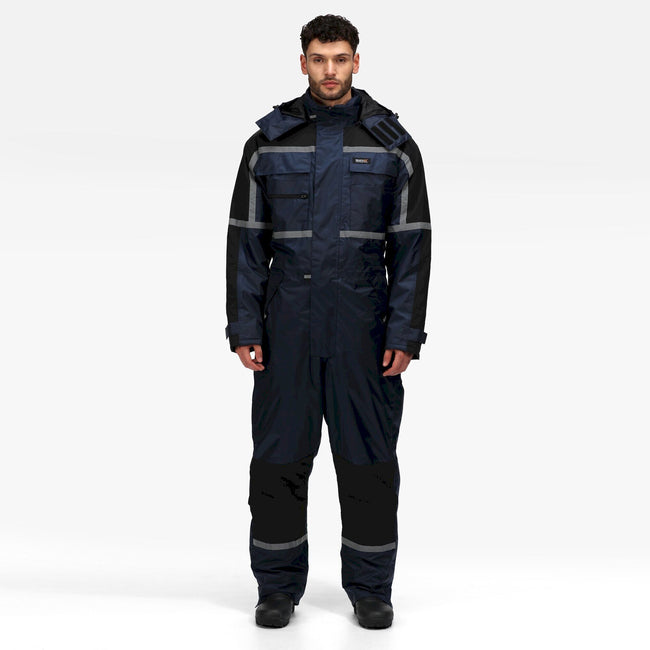 Navy - Back - Regatta Mens Waterproof Coveralls