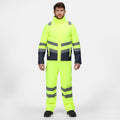 Yellow-Navy - Back - Regatta Mens High-Vis Insulated Jacket