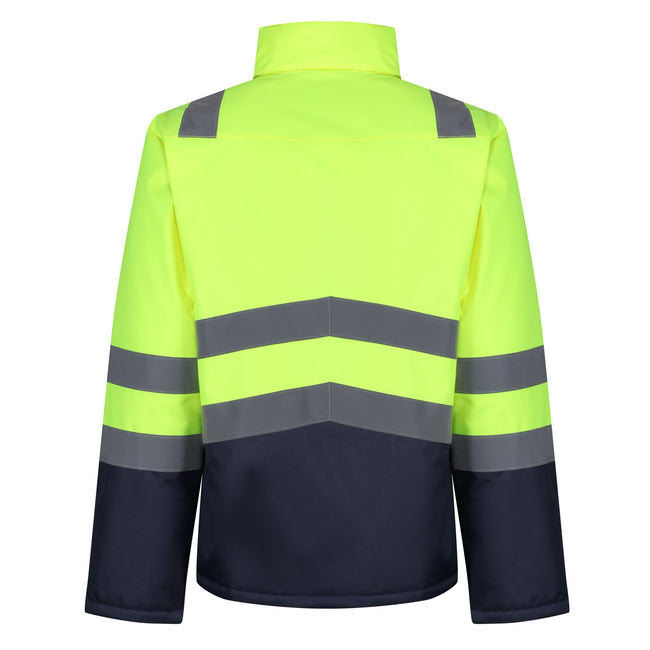 Yellow-Navy - Pack Shot - Regatta Mens High-Vis Insulated Jacket