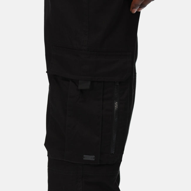 Black - Pack Shot - Regatta Mens Pro Utility Work Trousers
