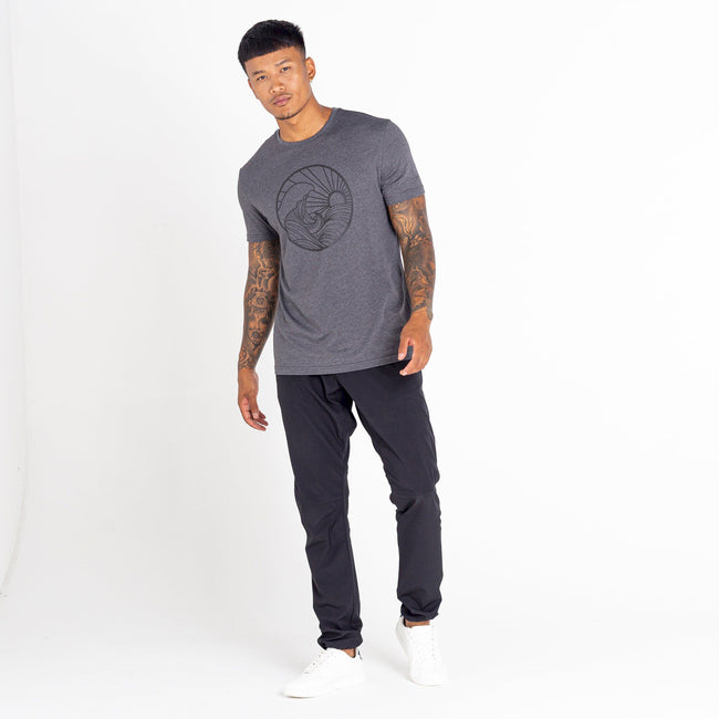 Charcoal Grey - Back - Dare 2B Mens Dispersed Printed T-Shirt